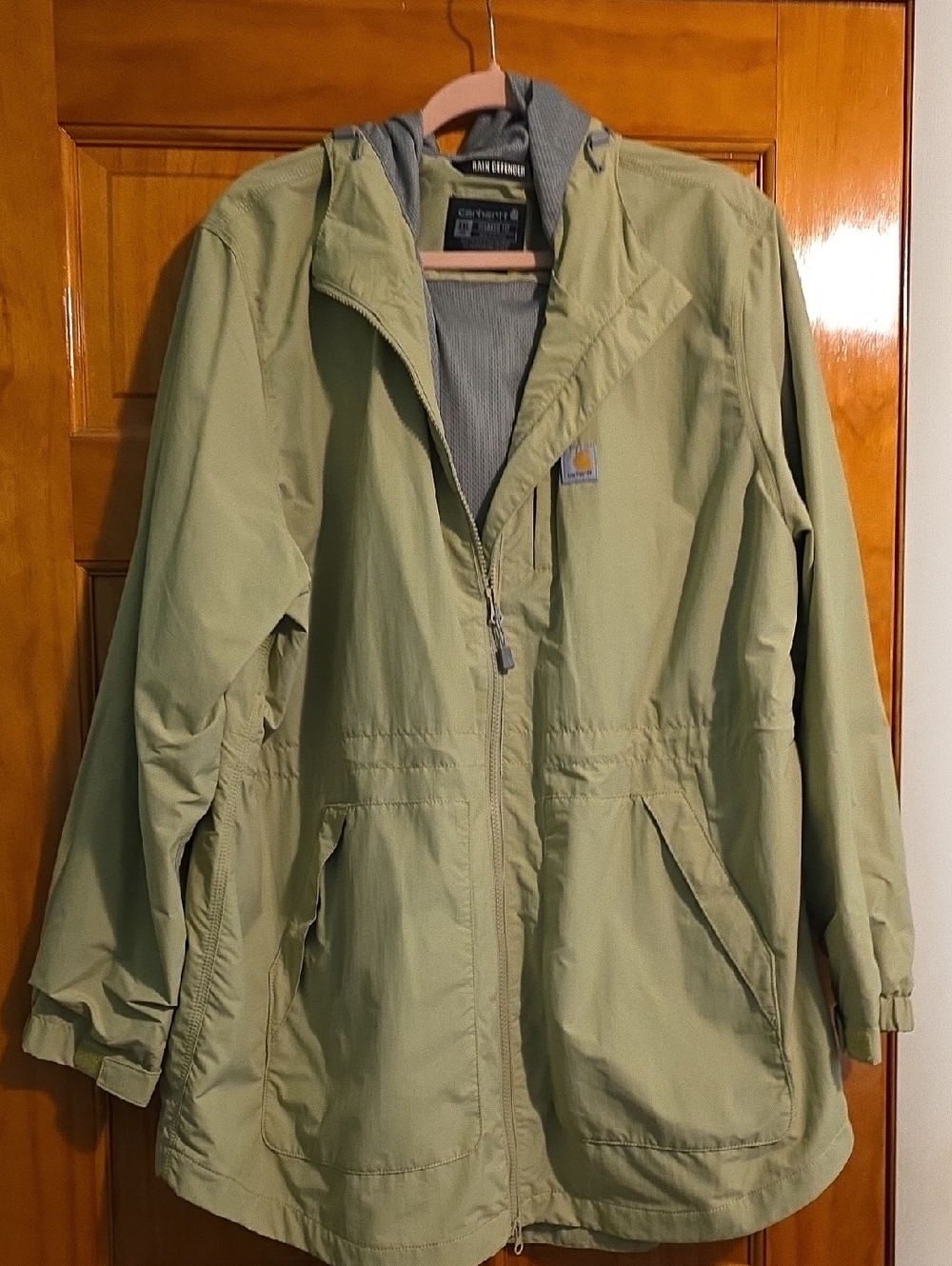 Carhartt Women's Light Sage Hooded Utility Jacket